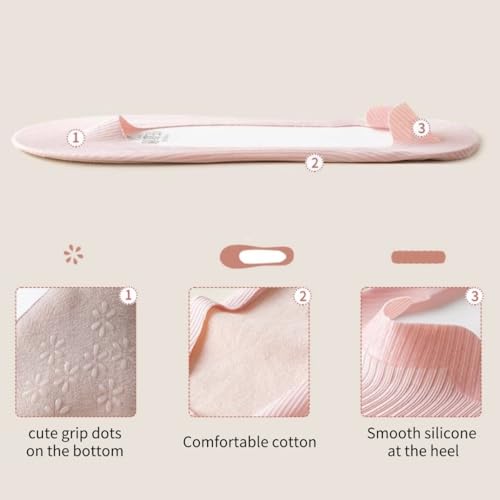 Image of Thin No Show Socks (Women 5-12), Non Slip Low Liner Socks, Made of Ice Silk Surface,Cotton on the Bottom 6 Pairs (US, Numeric, 9, 12, Regular, Regular, Multicolor)