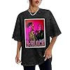 SIMOROL Retro Washed Fashion T Shirt for Men Women D-Block Europe Antique Wash Unisex T-Shirts Black S #1