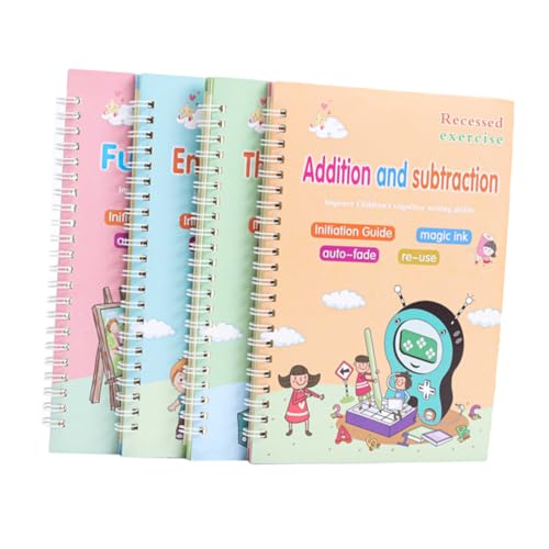 NUOBESTY 1 セット 英語 練習 コピーブック 子供 ライティング 本 書道 練習 ボード 英語 グルーヴ コピーブック グルーヴ ライティング 本 子供用 幼稚園 書道 子供用 コピーブッ