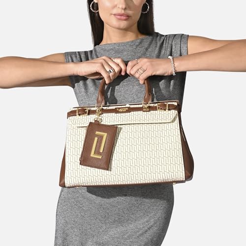 Image of Lavie Luxe Women's Monogram Cindy Horizontal Satchel Bag | Satchel Handbag For Work | Ladies Purse | Stylish Shoulder Bag | Gift For Women