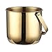 Kubełek do Lodu ze Stali Nierdzewnej z Uchwytami, Zewnętrzny Kubełek do Lodu, Kubełek do Szampana, Kubełek do Wina, do Baru, na Imprezę, do Kuchni, na Piknik (Color : Gold-A)