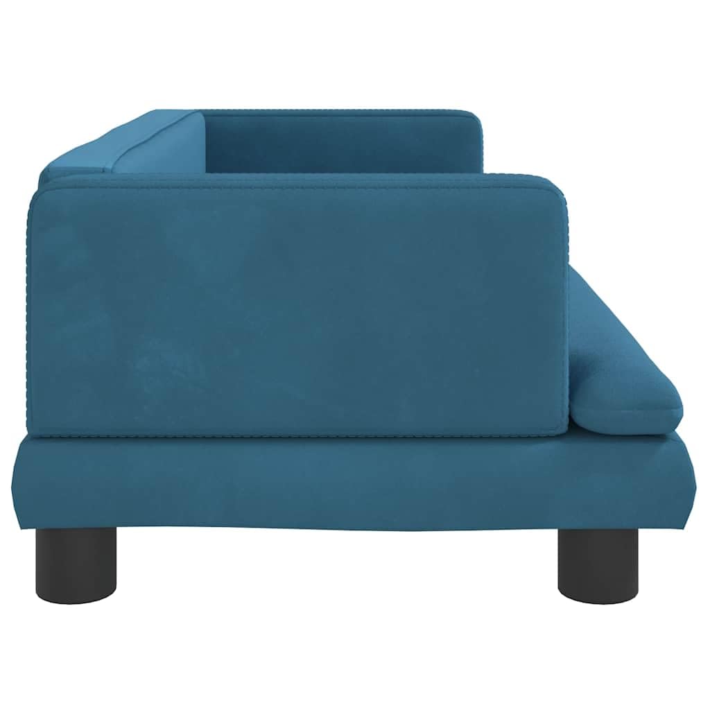 Cuccia per cani in velluto con materasso morbido, cestino antiscivolo, cuscino lavabile, delicato sulle articolazioni, per cuccioli, anziani e artrosi, colore: blu, 80 x 45 x 30 cm