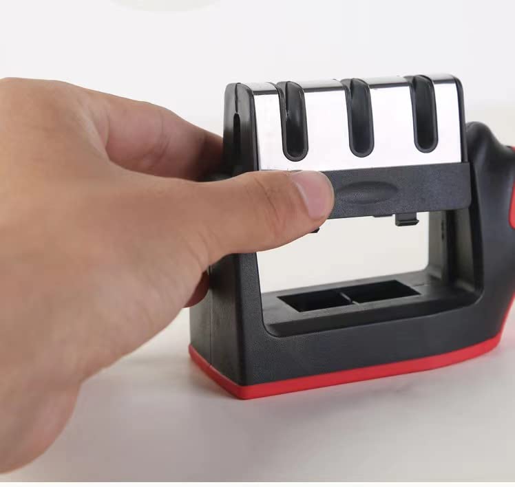 Maduoer Bıçak bileyici, seviye 3 bileyici, ergonomik saplı profesyonel bıçak bileyici, 2'si 1 arada mutfak bıçağı onarım parçaları