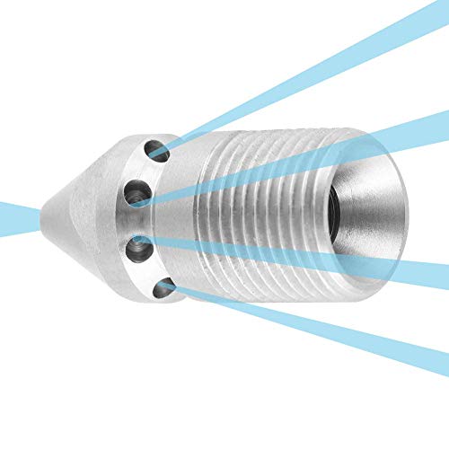 Stainless Steel SS304 Drain Cleaning Nozzle Pressure Washer Sewer Jetter Nozzle 3/8" BSP Male Thread Pressure Sewer Jet Cleaning Water Pipe Drain Jetter Nozzle - 250 Bar