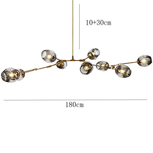 Plafonnier en verre bleu réglable idéal pour corriger un manque de lumière - 5