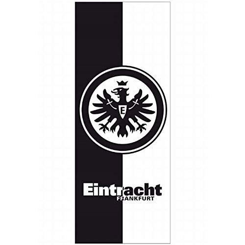 Preisvergleich Produktbild Eintracht Frankfurt Badetuch schwarz / weiß 70x180 cm