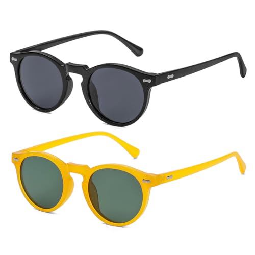 Image of Gleyemor Kids Polarized Cute Round Sunglasses for Kids Girls Boys Age 3-8