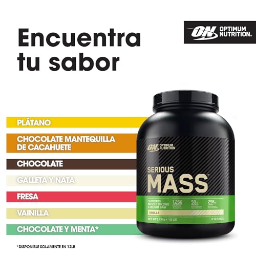 Optimum-Nutrition-Serious-Mass-Proteina-en-Polvo-Alta-en-Calorias-Ganador-de-Masa-Muscular-con-25-Vitaminas-y-Minerales-Monohidrato-de-Creatina-y-Glutamina-Sabor-Vainilla-8-Dosis-273-kg