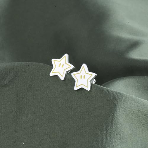 Star Studs Earring Videogame Gift Bros Movie Inspired Gift4