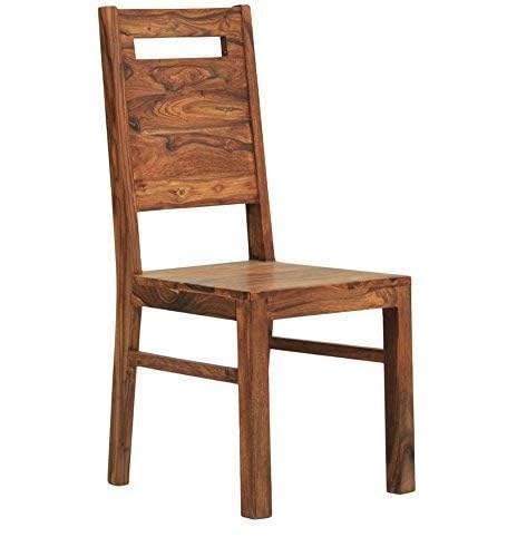 Image of Solid Sheesham Wood Dining Chairs Only | Wooden Set of 2 Dinning Chair for Kitchen & Dining Room | Rosewood, Brown Finish