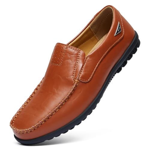 Image of Go Tour Men's Casual Leather Fashion Slip-on Loafers Shoes