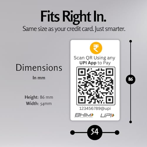 Custom Dual UPI QR Code Display Card by tinydabba - 8