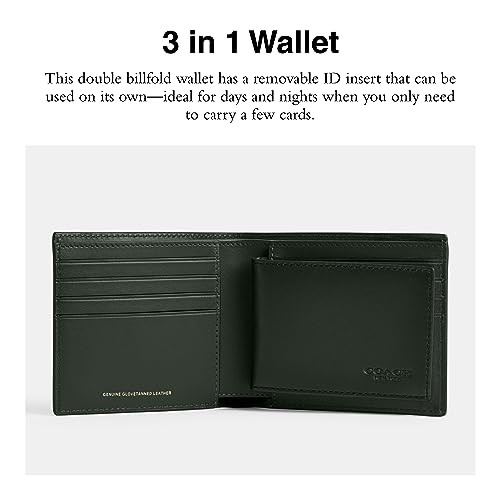 Coach 3 in 1 Wallet in Burnished Leather, Amazon Green2