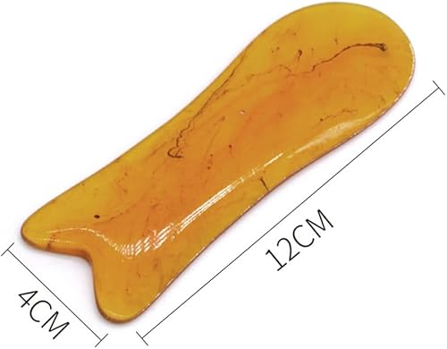Miniatura 3 de Kit de herramientas de masaje de raspado Gua Sha, resina ámbar cera de abejas Guasha, placa de raspador, herramienta de peine para masaje de tejido