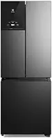 Geladeira Electrolux Frost Free Inverter 480L Efficient AutoSense 3 Portas Black Inox Look (IM7B) 127V