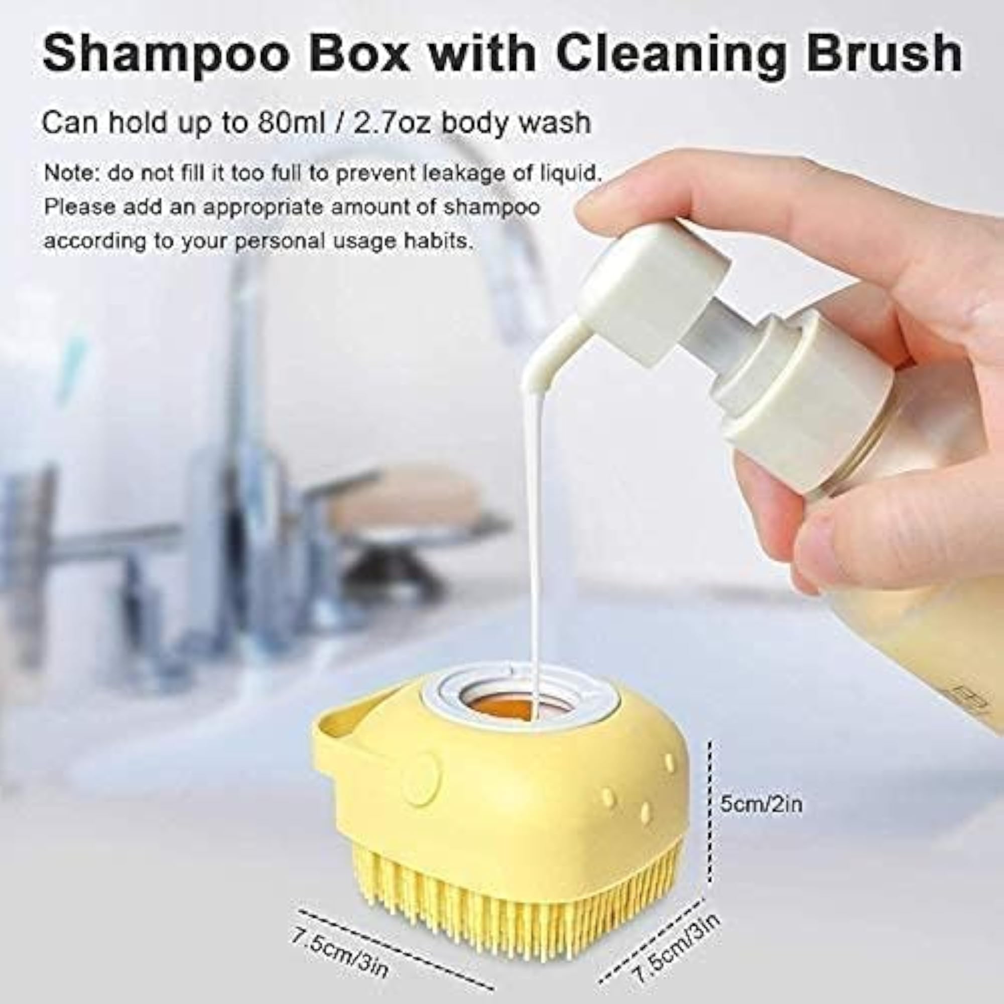 Silicone Scalp & Body Massage Bath Brush, Soft Shower Scrubber