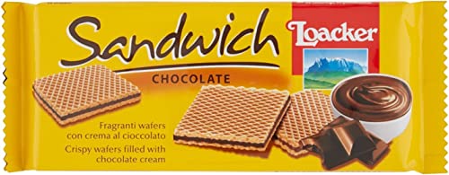 Loacker Sandwich Chocolate - 6 obleas aromáticas con crema de chocolate (75 g)