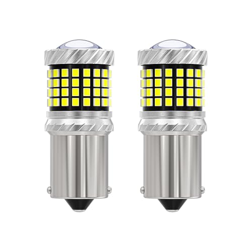 Image of Automaze 1156 BA15S 180 Pin Canbus LED Car Bulbs - 87 LED Chips, 10W 870 LM, Backup Reverse Lights - Check Connector Before Ordering - 1-Year Warranty (White, Pack of 2)