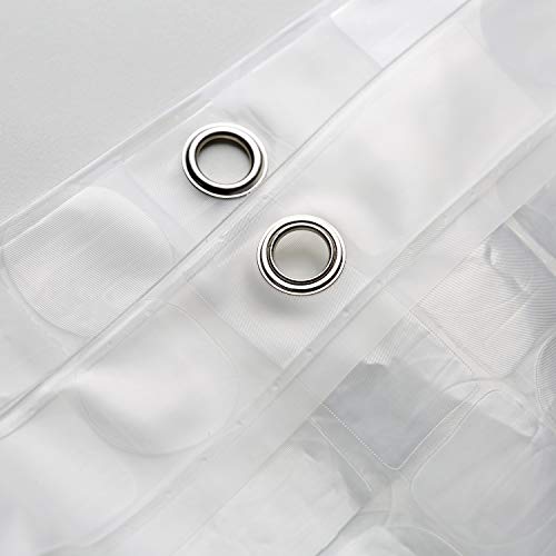 Adwatia Shower Curtain Liner,3D Modern Design Eva Bathroom Curtains(With Magnets & Thick Material, 72''X72'') #TOP2