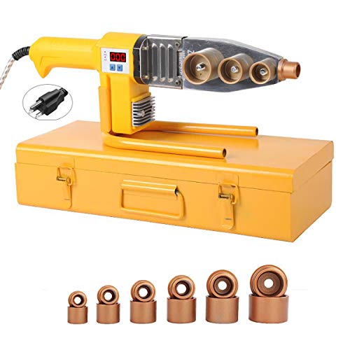 HSJCZMD 1000W 120V Water Pipe Welder, 20-63mm PPR PE PB HDPE Tube Welder, Digital Temperature Control, Industrial Residential Use