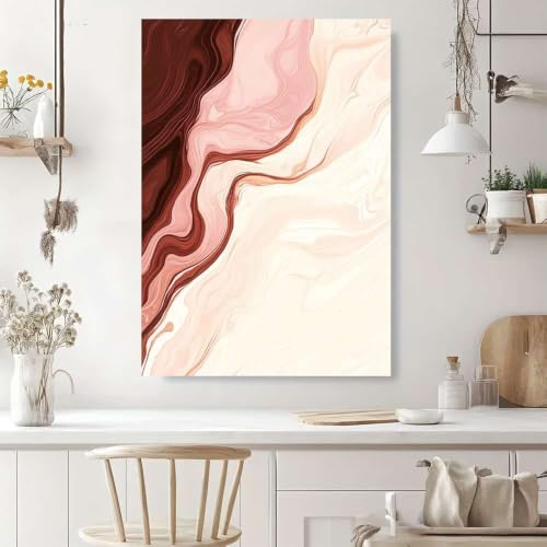 Cuadro de salón abstracto cálido para una decoración de pared moderna 7