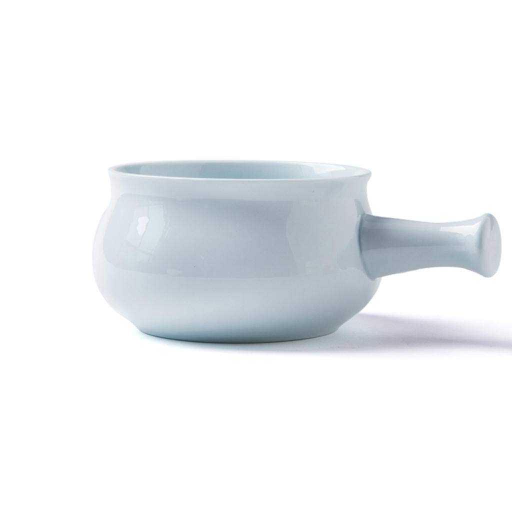 Bol à soupe 650ML bleu style japonais vaisselle céramique anti-brûlure