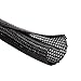 MGI SpeedWare Split-Sleeve Braided Wire Loom for Cable Management 25 feet (1/4")