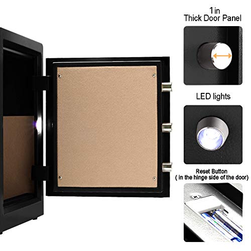 image for TIGERKING Digital Security Safe Box,Double Safety Key Lock and Passwor