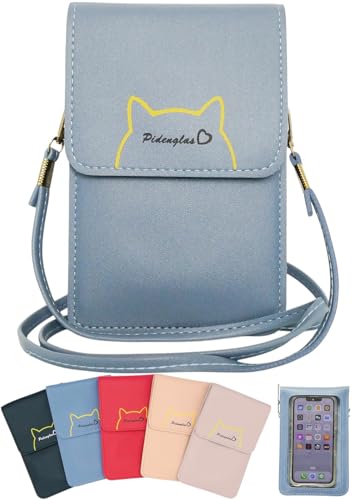 [GoodKuru] スマホショルダー スマホポーチ スマホバッグ レディース 可愛い ショルダーバッグ 携帯ポーチ 薄型 軽量 (ブルー) - GoodKuru - 商品画像