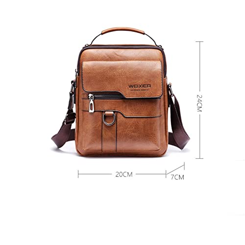 Mens Small Leather Crossbody Purse Bag, Man Shoulder Messenger Bag for Work Business4