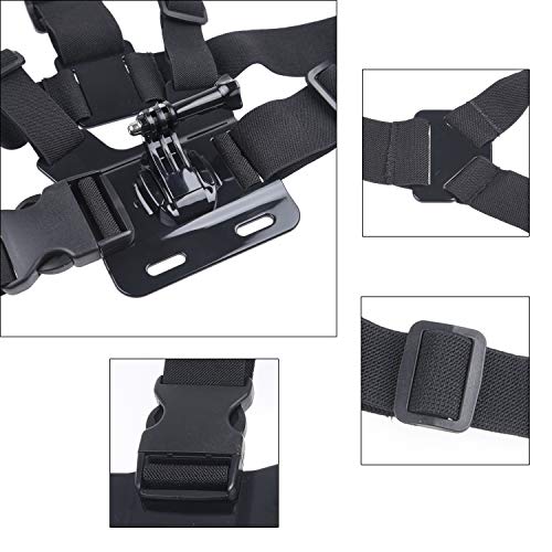 Arnés de pecho elástico con diseño ergonómico para cámaras tipo GoPro 4