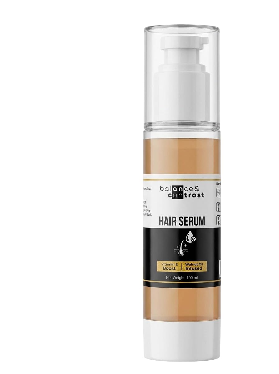 Hair Serum with Vitamin E & Walnut Oil | Anti-Frizz for Smooth, Shiny & Silky Hair | Nourishes Dry & Damaged Hair | Non-Sticky Leave-In Hair Serum | 100 ml-image-33