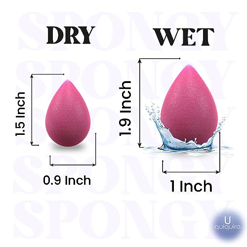 Mini Makeup Sponges 7 pcs, Beauty Blender Sponge for Areas Face Or Body Mini pink Makeup Blending Sponges Perfect For Contouring, Highlighting and Concealing, Vegan & Cruelty Free