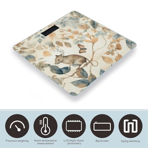 Báscula digital de baño con vidrio templado, precisa 400lb miniatura 3