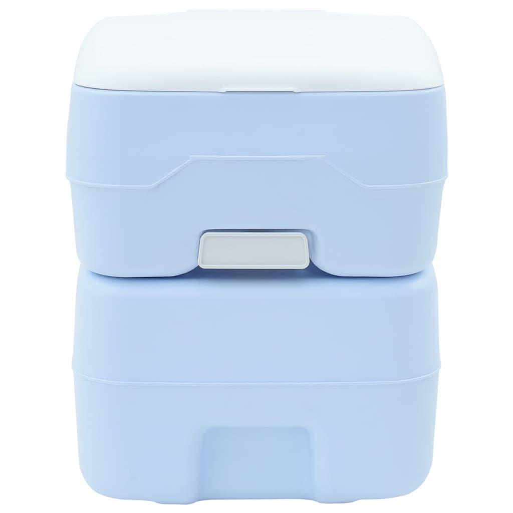 Toilette da campeggio portatile grigio, 41,5 x 36,5 x in polietilene ad alta densità, leggera, robusta, rimovibile, ideale per avventure all'aperto, feste in giardino, escursionismo