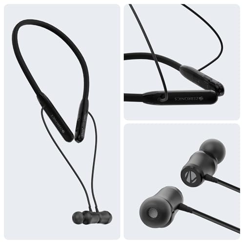 Image of ZEBRONICS RAGA F1,in Ear Bluetooth Neckband,40 Hours Playback,ENC,Rapid Charging,Dual Pairing,Magsnap (Magnetic Play | Pause),2 EQ Modes,Bluetooth v5.4,Call Function,Voice Assistant,Gaming Mode