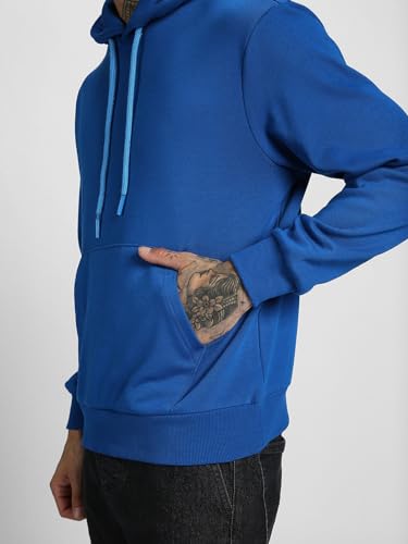 Image of Veirdo 280 GSM Cotton Fleece | Hooded Neck Full Sleeve | Regular Fit Sweatshirt | Solid Hoodie for Men | Sizes: S to 3XL