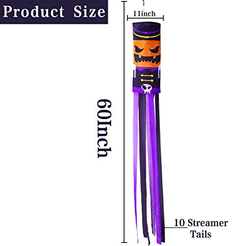 image for TURNMEON 2020 2Pack Large Halloween Windsock 60