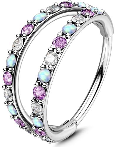 [OUFER Body Piercing] {fBE@O t[v 20 G @sAX WG[ 6/7/8 mm @ERN t[v _u C CZ Ip[ wbNX gKX Daith XibO bNsAX O