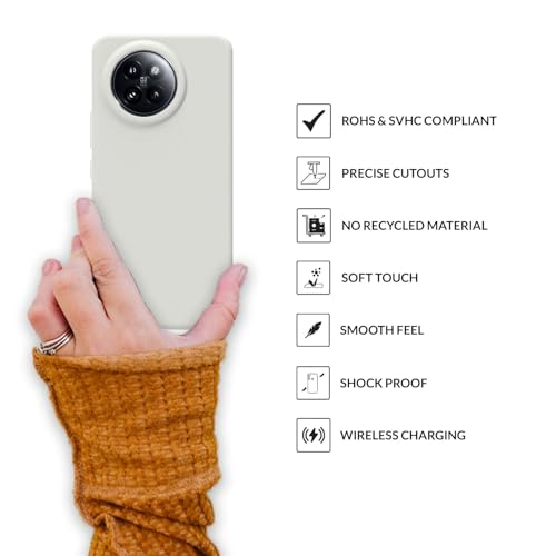 Image of SPRIG Compatible with Mi 14 Civi Premium SilkTone Back Cover Drop Tested Shock Proof Mobile Case for Men, Women, Boys and Girls with Camera Protection (Light Grey)