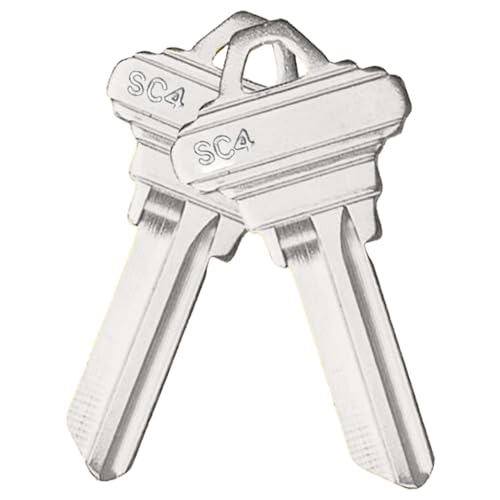 SC4 Key Blanks, Pack of 50 Uncut SC4 (6SH1) Blank Keys for Home and Professional Use, Copper Structures Blank Keys(SC4) - Thumbnail 3