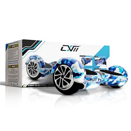 CXM R2 U UL 2272 Certified Hoverboard Self Balancing Electric Scooter 6.5 Inch for Adult and Kids with LED Light and App (Camo Blue) by GSC ELECTRONICS