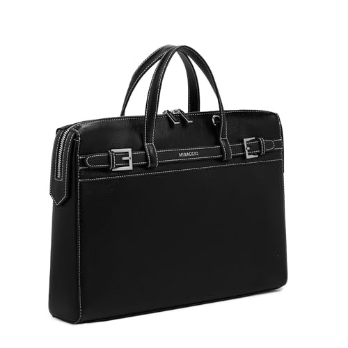 Image of Miraggio Shalom Laptop Bag | 14 inch Padded Laptop Sleeve With Adjustable & Detahcable Strap | Unisex Laptop Bags For Office | Laptop Cover Bag
