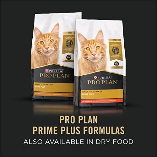 Purina Pro Plan Adult 7+ Senior Wet Cat Food Pate Variety Pack, (2x12) 3 oz | Prime Plus, Cod & Shrimp, Ocean Whitefish & Salmon, and Salmon & Tuna Entrees, grain free cat food, meets needs of cats 7+ - image 8