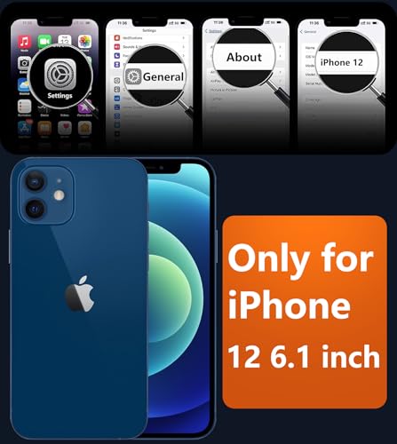 Image of FNTCASE for iPhone 12 Case Blue: for iPhone 12 Pro Magnetic Matte Textured Military Grade Drop Protection Translucent Cell Cover - Slim Durable Shockproof Protective Bumper