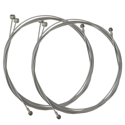 JchEnye 2 x câbles de frein pour roues avant et arrière, universel, zingué, âme du dérailleur arrière, env. 2,1 m de long, argenté