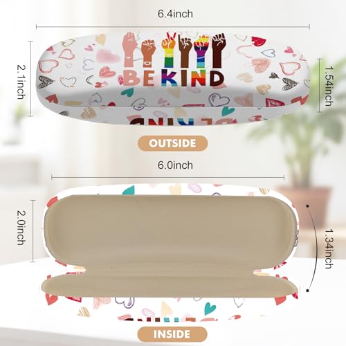 Image of Glasses Case Hard Shell,Portable Protective Eyeglasses Case, Eyeglass Holder Box with Cleaning Cloth,for Women Men