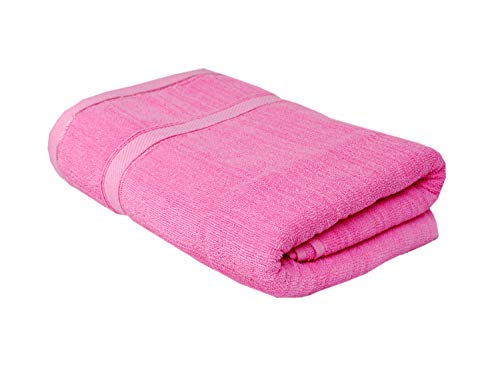 Image of Space Fly Cotton Towels for Bath | 600 GSM Bath Towel | Luxury Towel for Bath | Gym Towels for Men Sweat | Towel for Bath Women | Towel for Bath Large Size Men | Soft Towel (Blue&Pink)