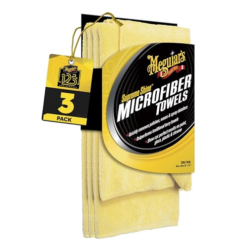 Meguiar's Lot de 3 Chiffons Microfibre Supreme Shine 40 cm X 60 cm