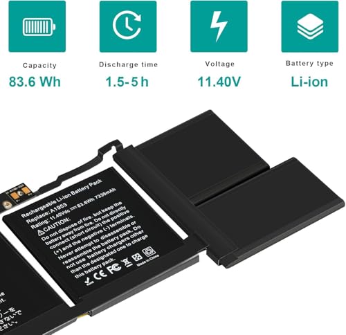 Image of A1953 Battery for MaBook Pro A1990 (Mid 2018 2019) MaBook Pro 15 inch EMC 3215 EMC 3359 BTO /CTO MV902LL /A MV912LL /A MV922LL /A MV932LL /A MV942LL /A MV952LL /A MR962LL /A MV962LL /A MV972LL /A MV902B /A (A1953)